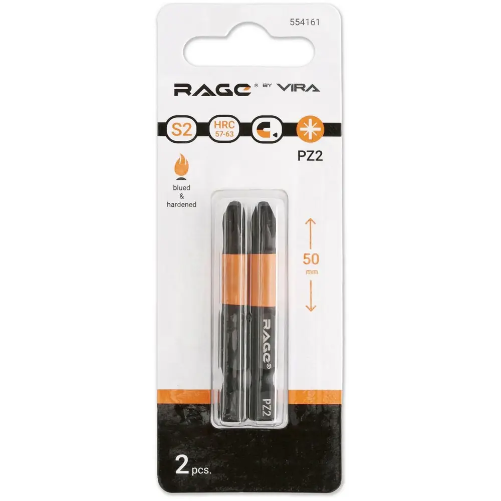 Магнитная бита RAGE PZ2x50 мм для профессионального монтажа (2 шт) 89369253 STLM-1362494 - Вид №2