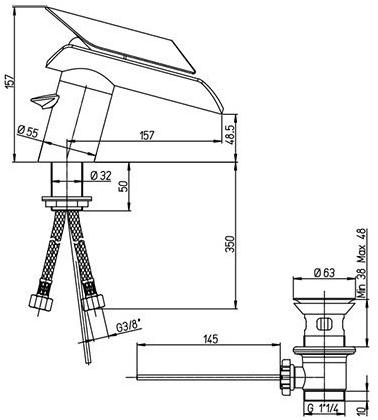 Paini Morgana 73CR306LZKM смеситель для биде - Вид №1