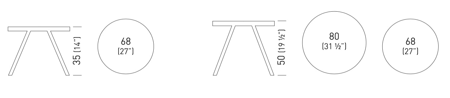 Круглый журнальный столик Compactop® GABER Surfy 2027 ARCH-00131991 - Вид №2