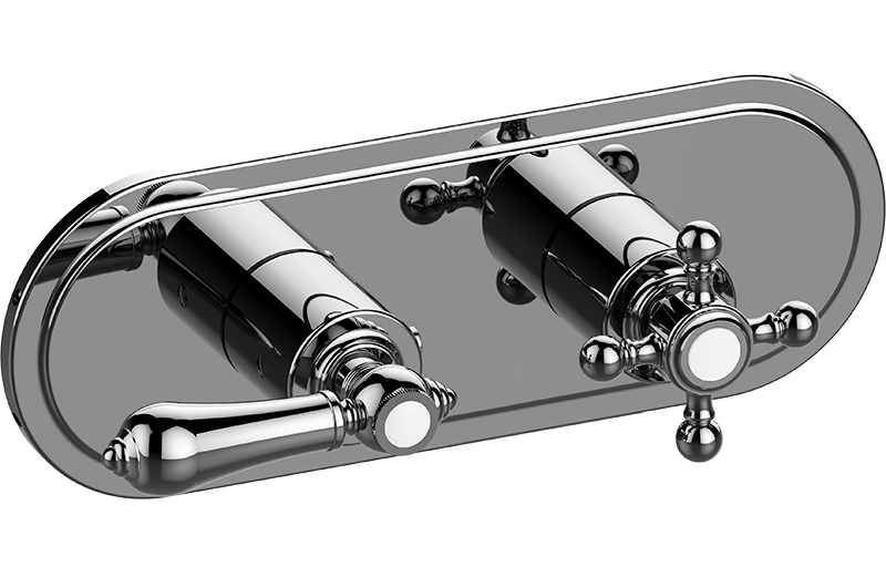 E-8086H-LM34C2-T Планка M-Series с 2 ручками - Внешняя часть GRAFF Adley
