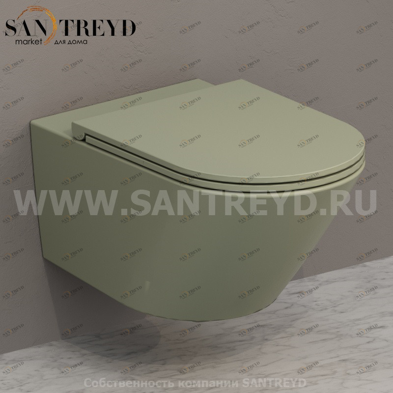 FOS05LI Подвесной унитаз настенный Зеленый Ceramica Globo FORTY3 Италия