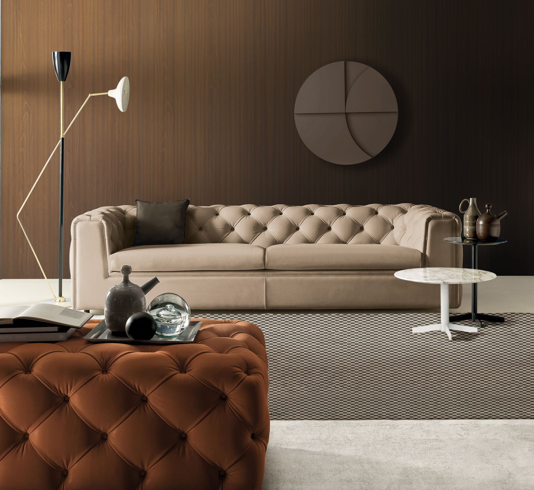 Кожаный диван capitonné i 4 Mariani ARCH-00035814 - Вид №2