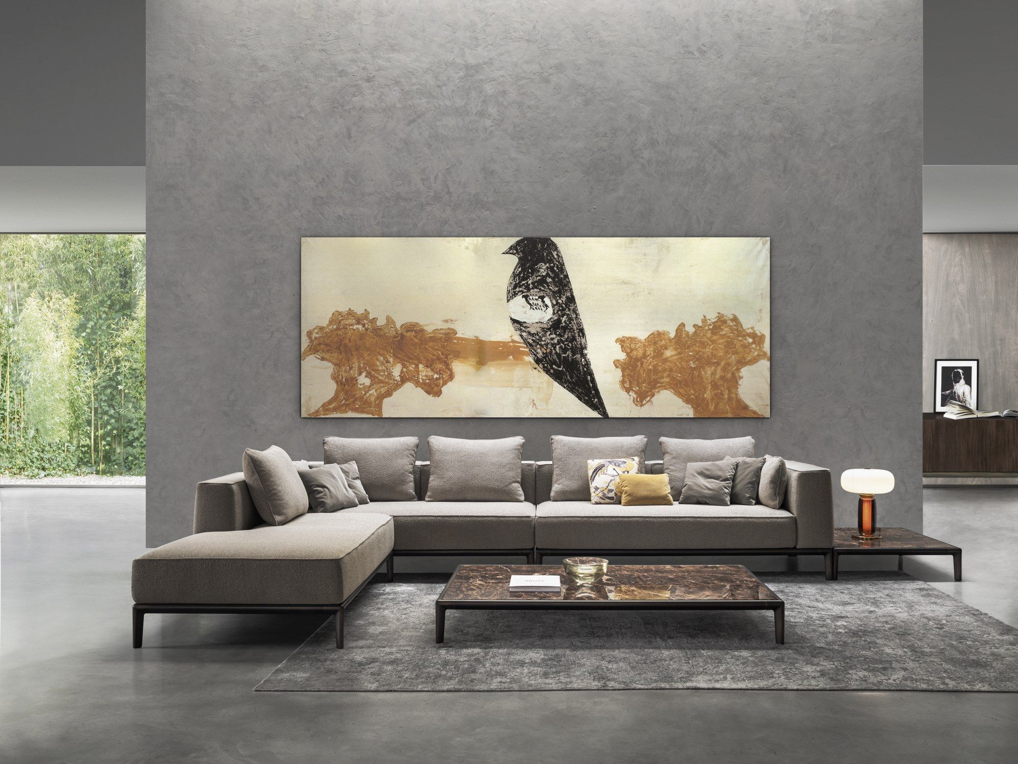 Мраморный журнальный столик и металлический каркас GHIDINI1961 ARCH-00101270 - Вид №1