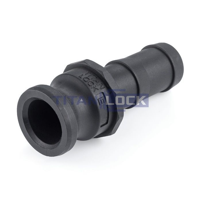 Камлок полипропиленовый тип E, ниппель с хвостовиком 1 1/2", TL150EPP TITAN LOCK  - Вид №2