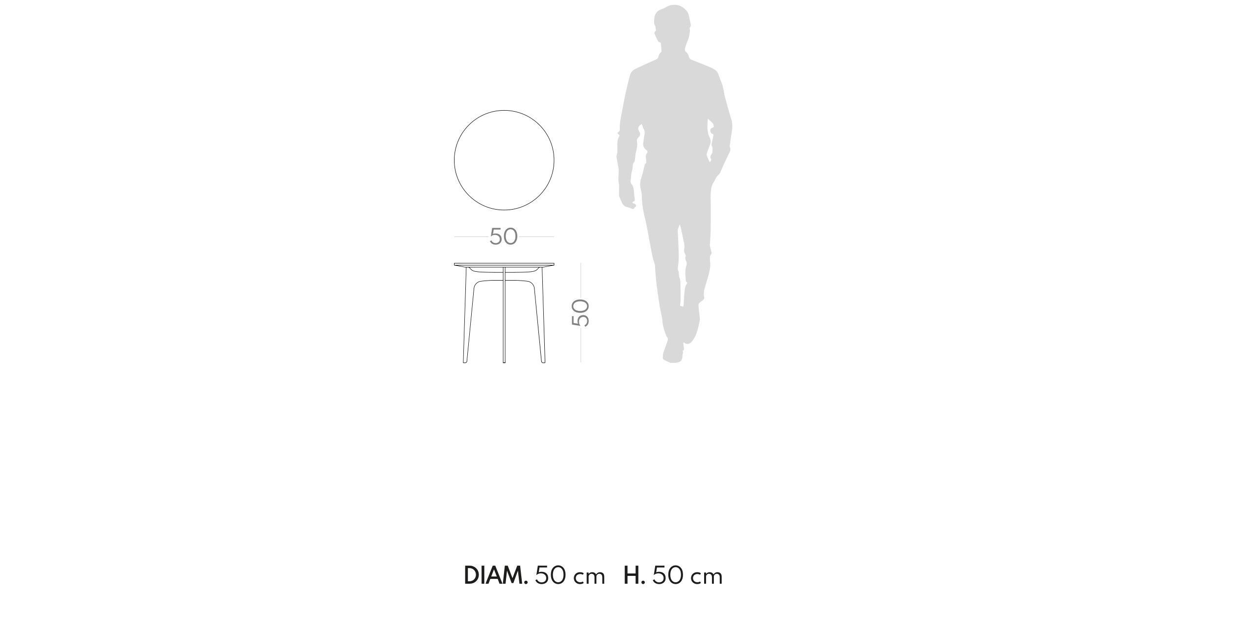 Круглый стальной и деревянный журнальный столик для гостиной PRADDY ARCH-00001002 - Вид №3