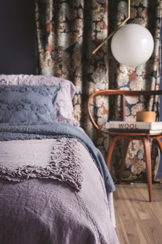 LA FABBRICA DEL LINO Простое льняное покрывало с вышивкой Decor sun-id-1462675 - Вид №1