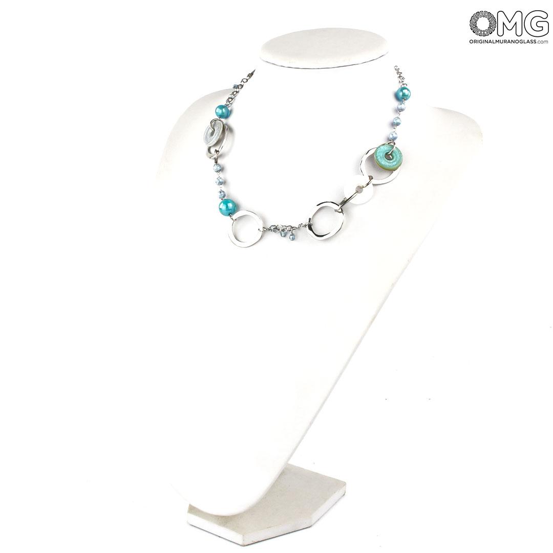 3816 ORIGINALMURANOGLASS Колье Нинфея - Коллекция Antica Murrina - муранское стекло OMG 88 см  - Вид №1