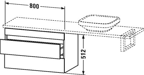 DS532907575 DuraStyle Шкафчик для компактной консоли Лен, декор Duravit - Вид №1