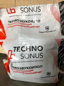 Материал звукоизоляционный ТермоЗвукоИзол Лайт 10мх1,5мх10мм TECHNO SONUS