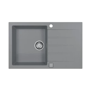 90479703 Врезная мойка Alveus CADIT 79x50 см глубина 20 см искусственный камень цвет серый 1132025 STLM-0244833