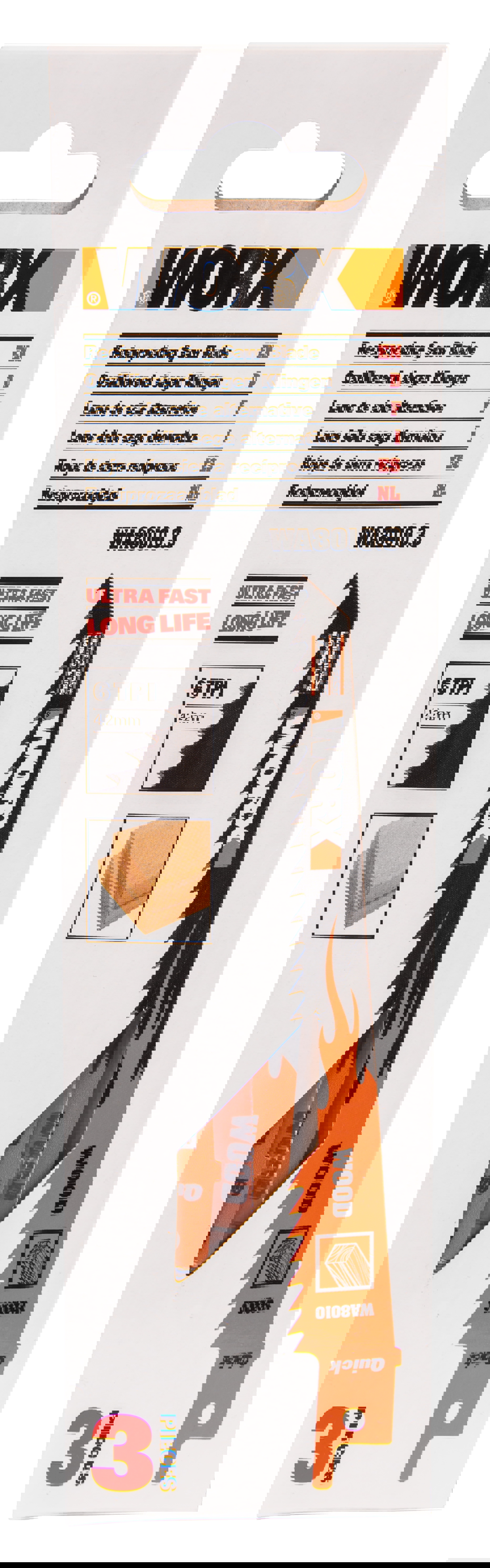 83739445 Лезвия для сабельной пилы 15 см STLM-0044172 WORX  - Вид №1