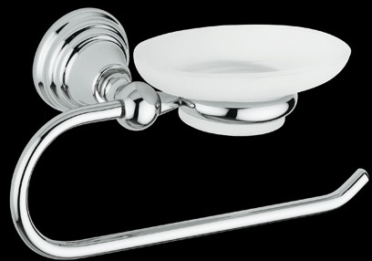 CA239 Полотенцедержатель с мыльницей, из матового стекла, настенный, bagno&associati CANOVA