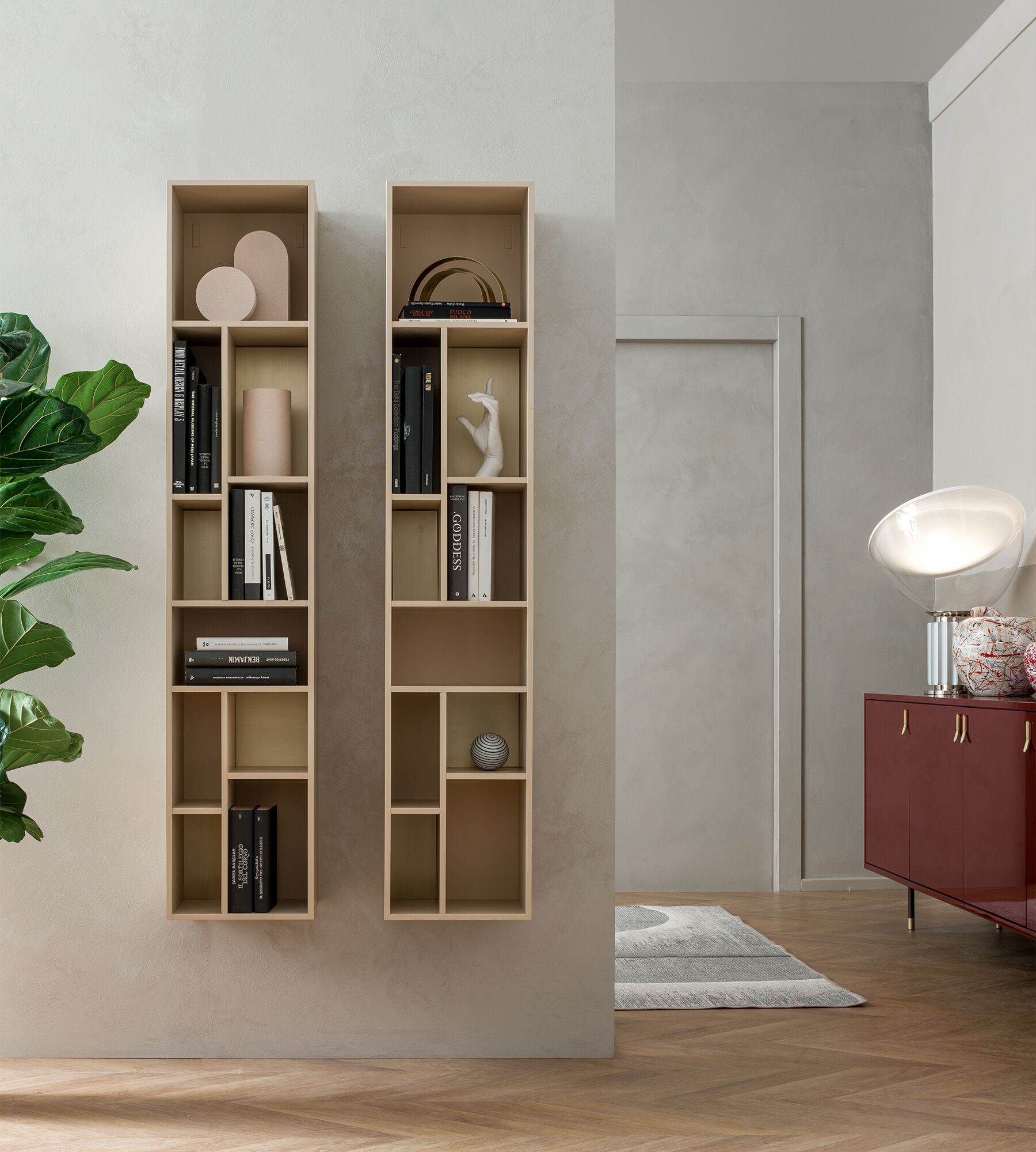 Вертикальный навесной шкаф из МДФ Morica Design PANGEA ARCH-00028476 - Вид №8