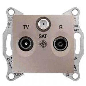 SDN3501368 Розетка TV-FM-SAT , оконечная, титан Schneider Electric Sedna