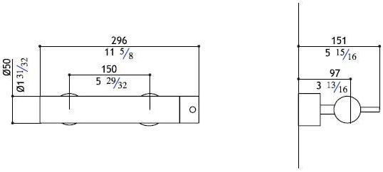 MGS Смеситель для душа из нержавеющей стали на 2 отверстия Minimal sun-id-1393362 - Вид №3
