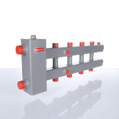 VTc.100.SH.070603 Гидроразделитель с коллектором горизонтальный Valtec 3 контура, до 70 кВт  - Вид №3