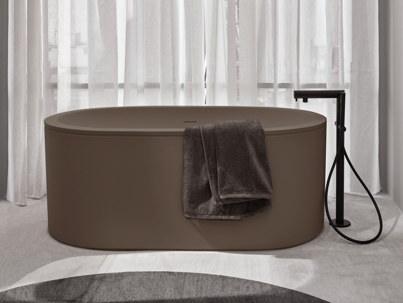 CIBELEL-AN Ванна Cibele L из материала LivingTec, с моноблочной облицовкой cielo Arcadia Ceramica Cielo 