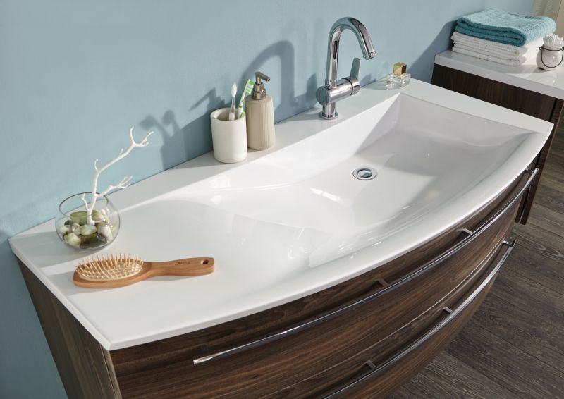 WUA361209L(786/186) Puris Crescendo, тумба под раковину 1200 мм левая, цвет дуб трюфель