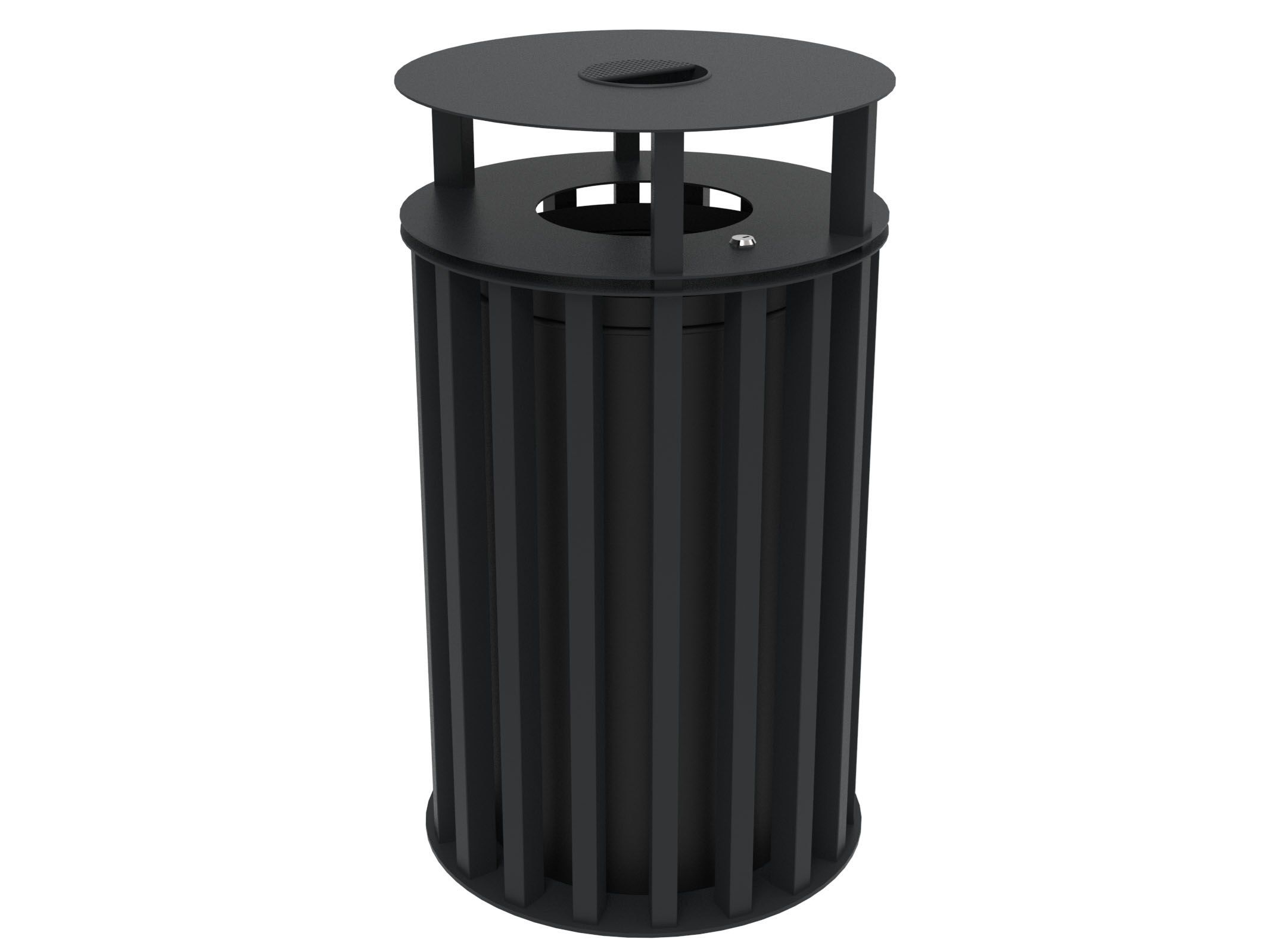 Оцинкованная стальная корзина для мусора с пепельницей Lazzari Динамо ARCH-00058102 - Вид №14