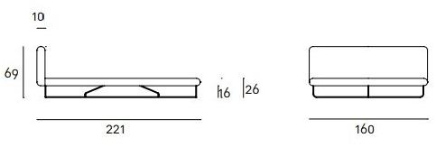 Living Divani Двуспальная кровать с мягким изголовьем Avalon sun-id-1364501 - Вид №6