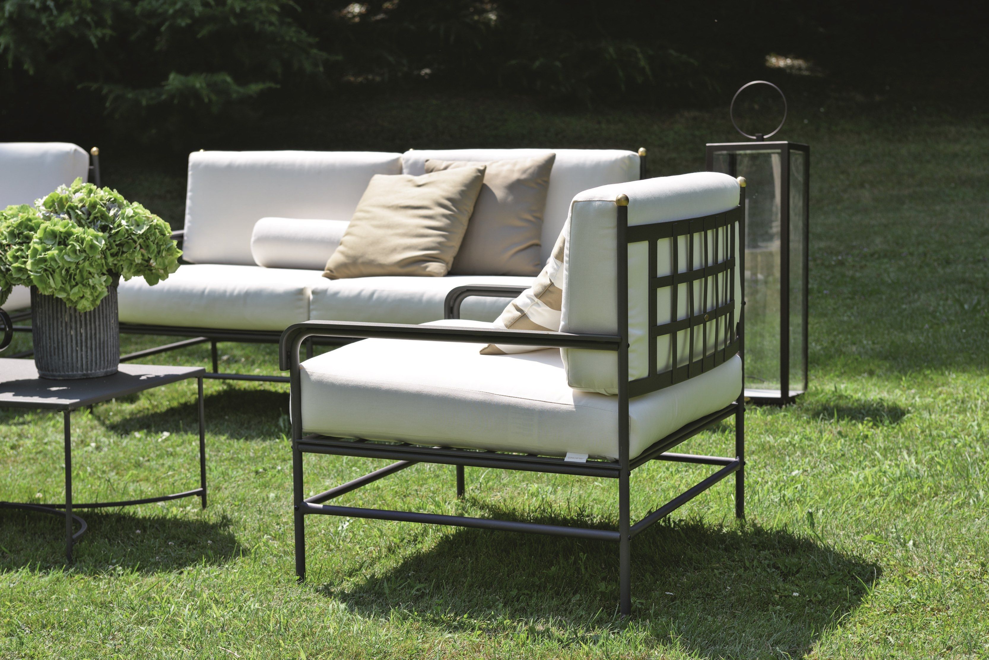 Садовое кресло из оцинкованного железа и акриловой ткани Unopiù Тоскана ARCH-00097400 - Вид №7