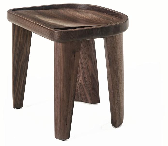 BassamFellows Низкий штабелируемый табурет из массива дерева  Cb-122  - Вид №1