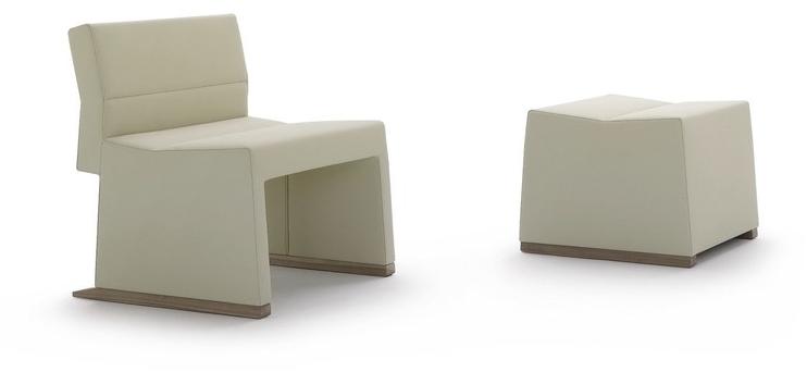 Billiani Кресло с салазками, обитое кожей Inka wood sun-id-1371455 - Вид №1