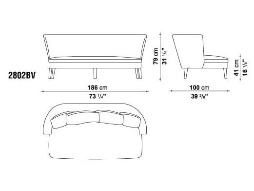 3-местный диван Maxalto ARCH-00029633 - Вид №9