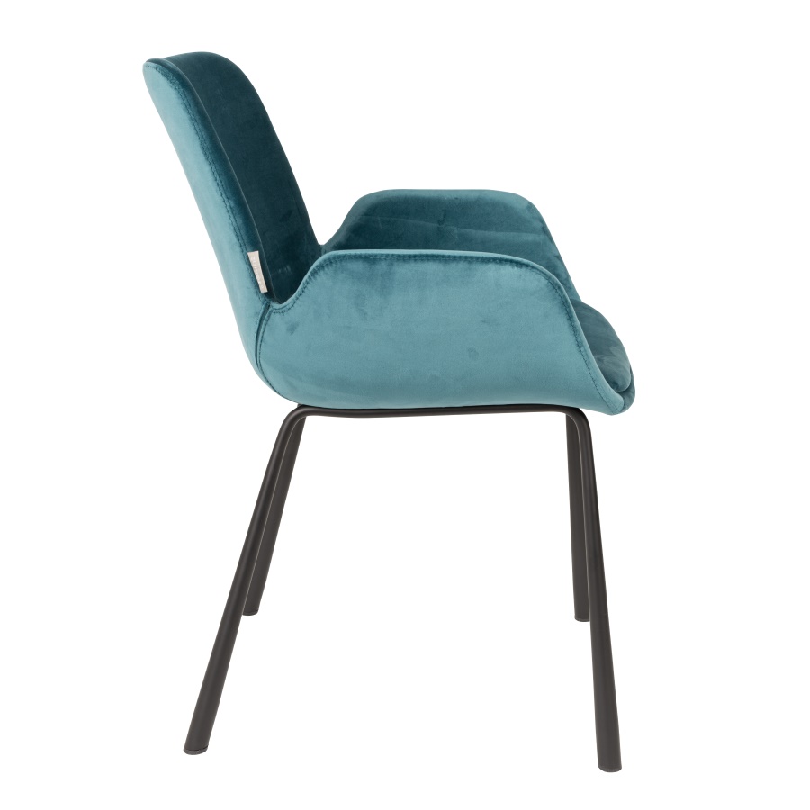 Кресло Brit бирюзовое минимализм Zuiver 1200144 - Вид №7