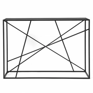 Консоль черная со стеклянной столешницей Wilson line black INTELLIGENT DESIGN  261017 Черный