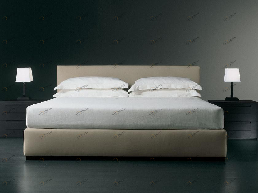 Meridiani Двуспальная кровать со съемным чехлом из ткани sun-id-1413582