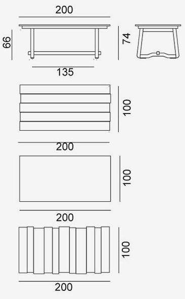 Gervasoni Садовый стол со столешницей из бетона под дерево Gervasoni outdoor sun-id-1356627 - Вид №3