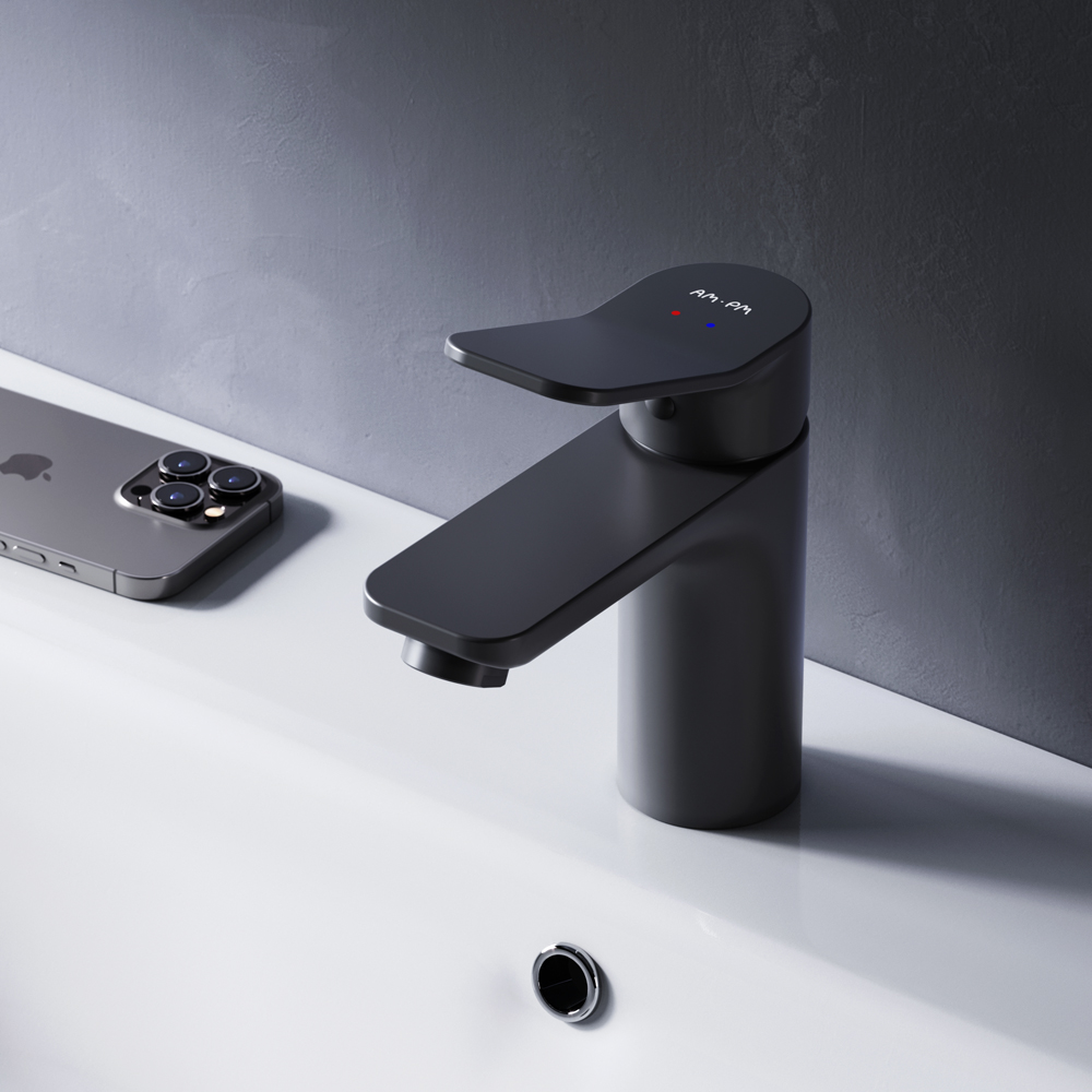 F85A02122 смеситель для умывальника черный шт. AM.PM X-Joy 