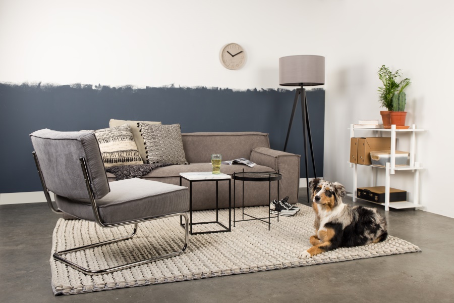 Кресло Lounge Ridge Rib с подлокотниками, синее Zuiver 3100017 - Вид №8