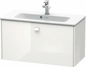 BR401102222 Тумбочка подвесная компакт Brioso #BR4011 820 x 389 мм Белый глянцевый декор