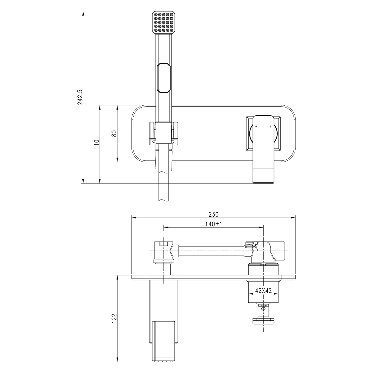 LM5819CW Смеситель Contest с гигиеническим душем, встраиваемый LEMARK CONTEST  - Вид №2
