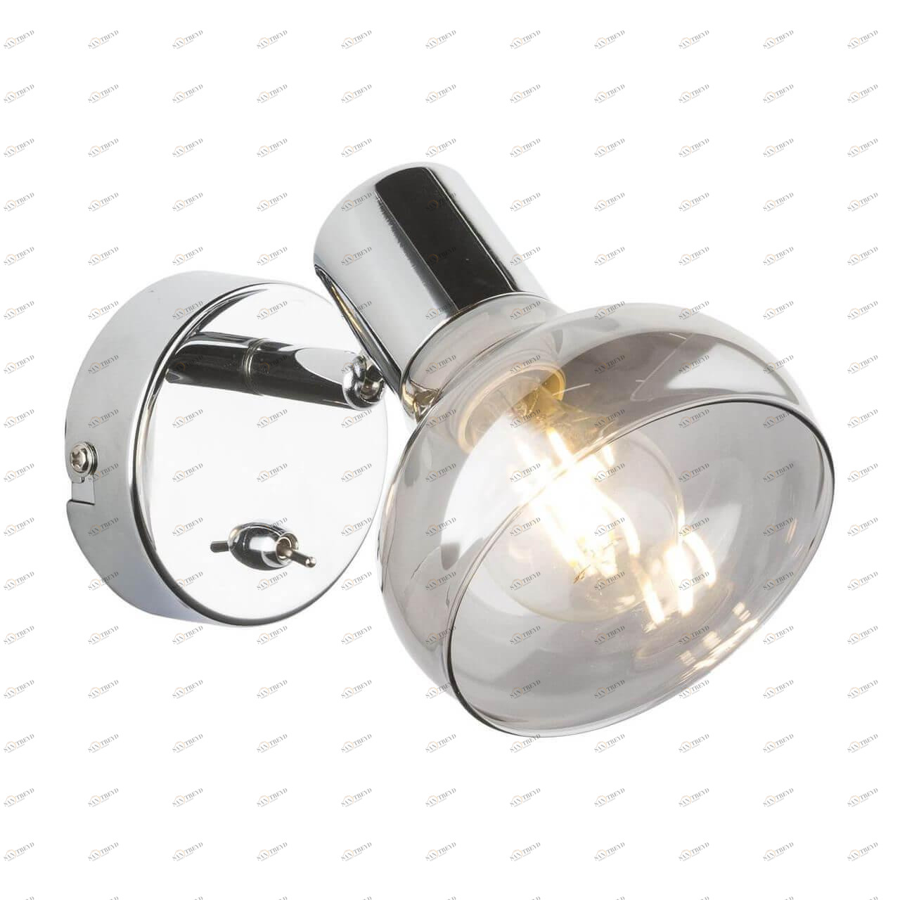 Спот настенный со стеклянным плафоном дымчатый Lothar 54921-1 GLOBO LOTHAR 00-3925610 Серый Ceramica Globo 