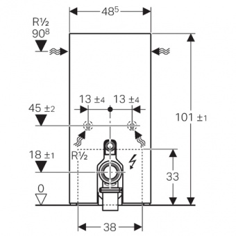 Сантехнический модуль Geberit Monolith Plus 131.201.SJ.1 для напольного унитаза,стекло чёрное Santreyd  - Вид №5