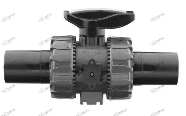 SANIT 521167000015140 2-ходовой шаровой кран d 20-63, ВКД DualBlock®, PVC-U, PE 100-LS-х частей 