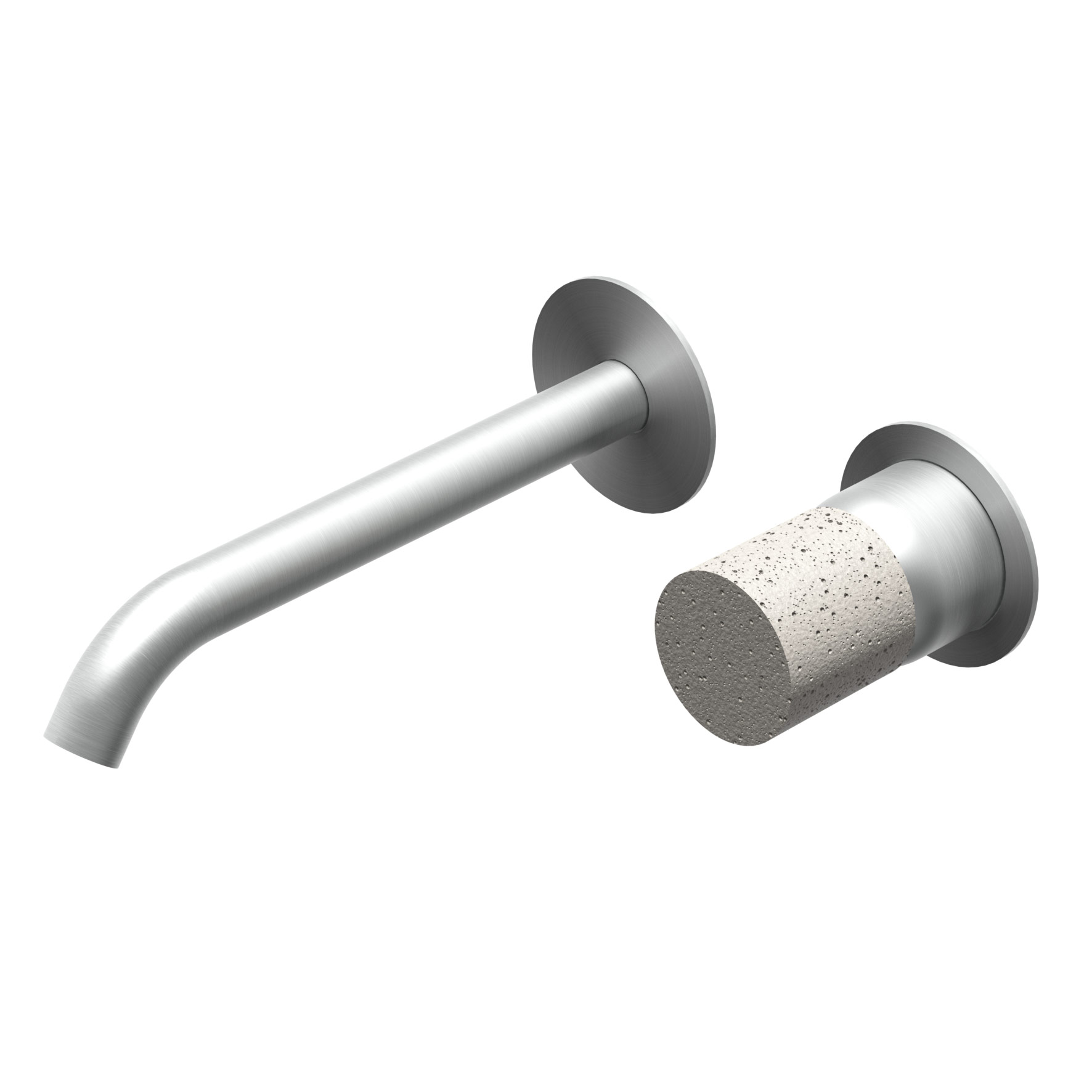 E0BA0114SPC Встраиваемый однорычажный смеситель для раковины Ritmonio Diametro35 Inox Concrete