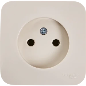 Розетка накладная Schneider Electric Blanca без заземления со шторками цвет бежевый