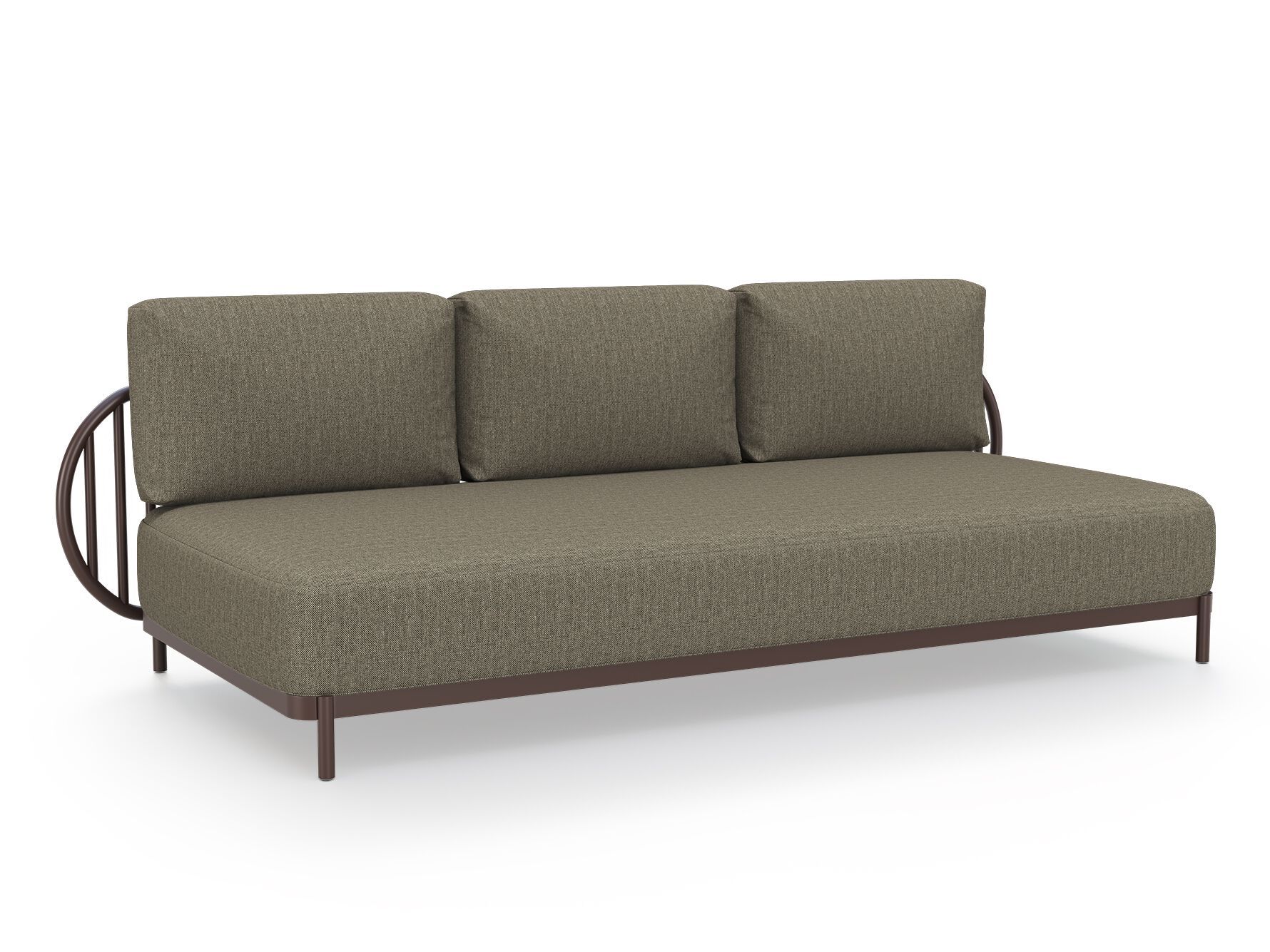 3-местный алюминиевый и Sunbrella® садовый диван YAAZ Ova ARCH-00008671