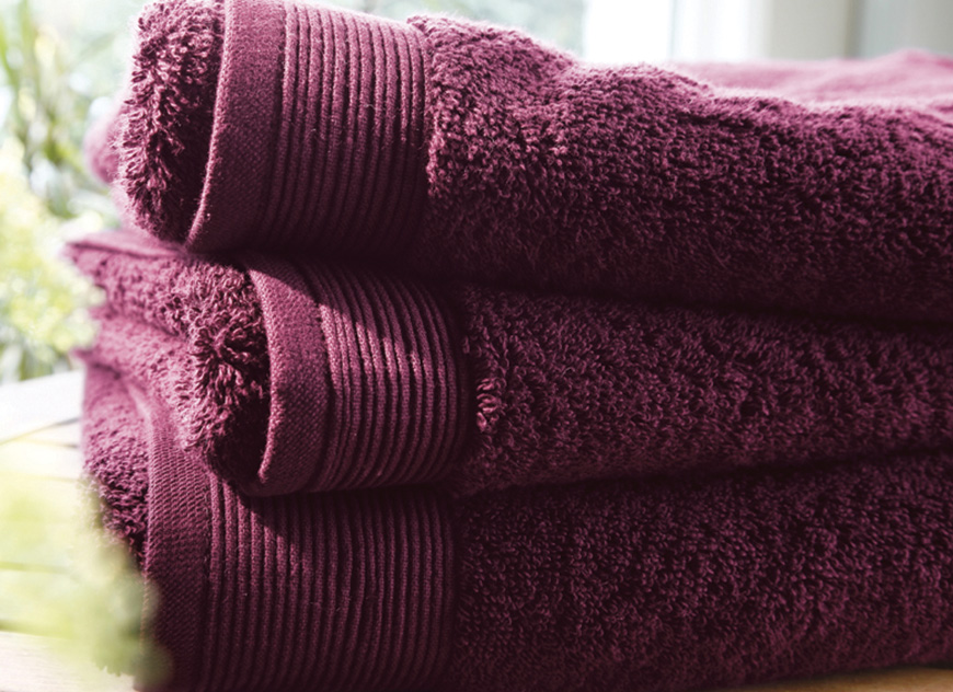 TOW_UNI_CY_70 Полотенце 70/140 cyclamen фиолетовый хлопок 600гр/м2 Blanc des Vosges Santreyd 