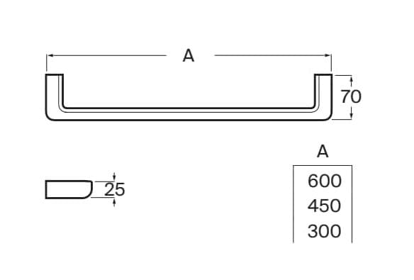 Металлический держатель для полотенец Roca TEMPO 8170 ARCH-00038401 - Вид №12