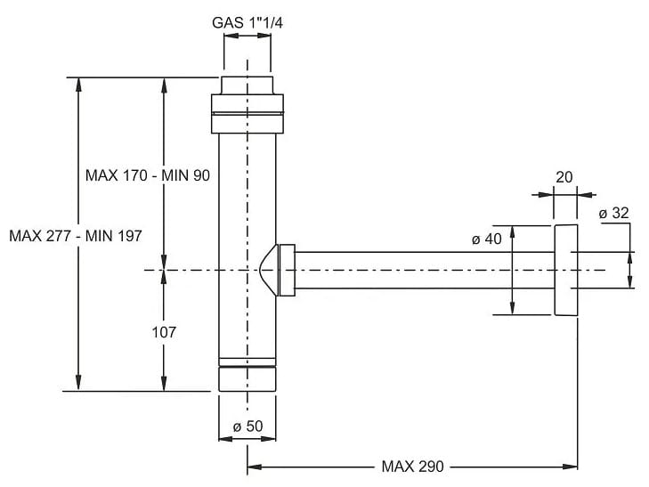 ABS сифон для умывальника Bonomini Minim-All ARCH-00004166 - Вид №1