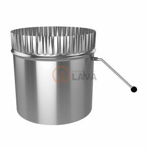 Шибер поворотный LAVA 150, нерж. 439 (0,8)