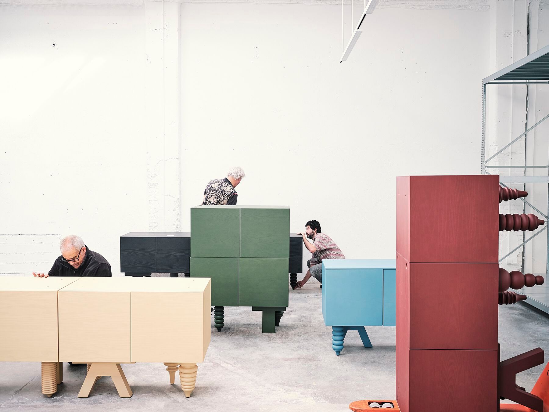 Шкаф из шпона ясеня с распашными дверцами BD Barcelona Multileg ARCH-00079400 - Вид №12