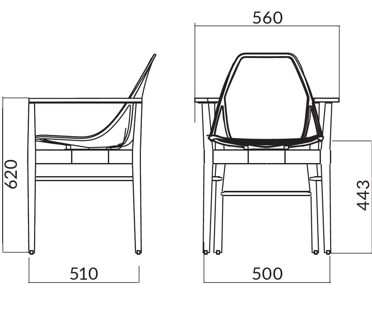 Полипропиленовый стул с коническими металлическими ножками ALMA DESIGN X Chair ARCH-00046016 - Вид №2