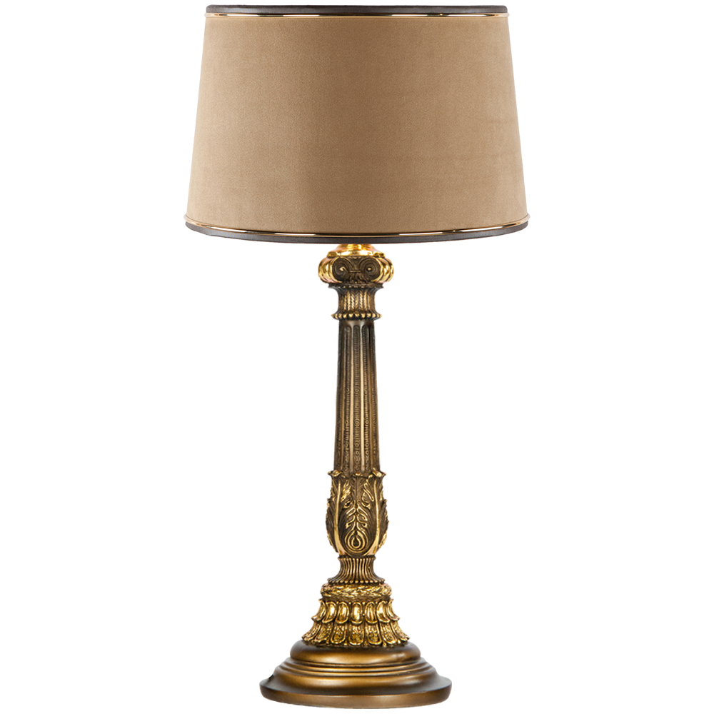 32022,34057 Настольная лампа Колонна Испанская Бронза Тюссо Поталь BOGACHO 4627138210994, 4627138151136