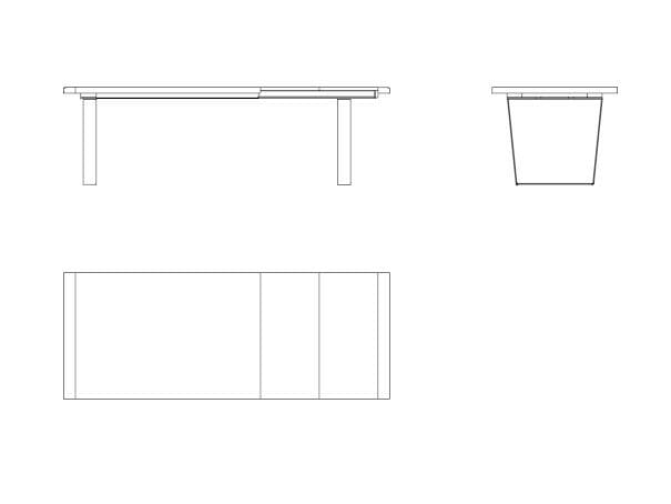 Прямоугольный обеденный стол из стали и дерева Naturedesign Origin ARCH-00094706 - Вид №6